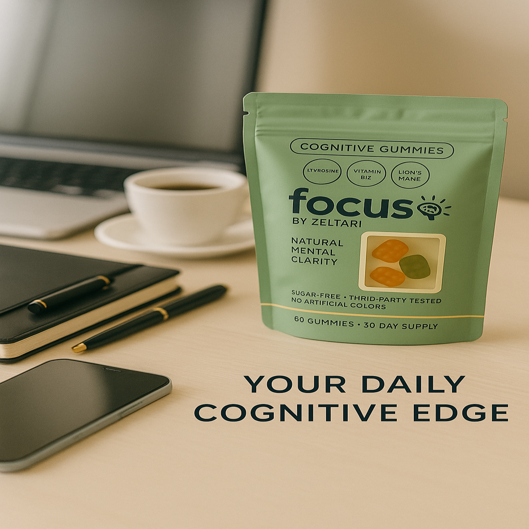 Focus Gummies - L-Tyrosine, Vitamin B12 & Lion's Mane