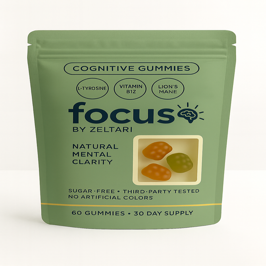 Focus Gummies - L-Tyrosine, Vitamin B12 & Lion's Mane